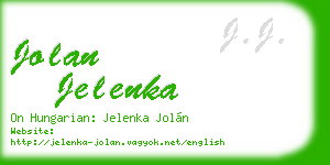 jolan jelenka business card
